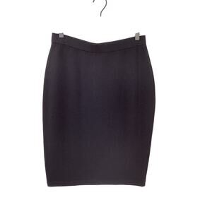 St. John Collection Women's 25" Long‎ Santana Knit Pencil Skirt Black Size 8